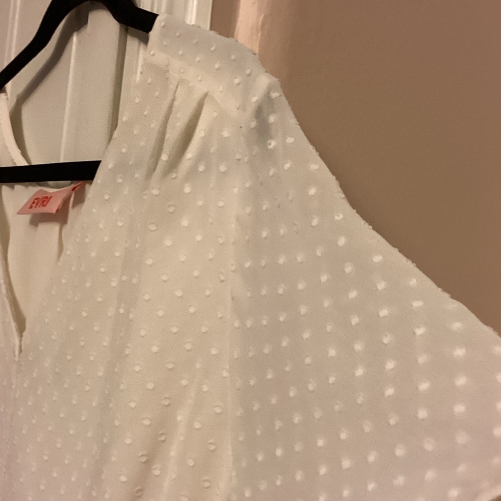 EVRI White Boxy 3/4 Sleeve Blouse - Picture 3 of 5